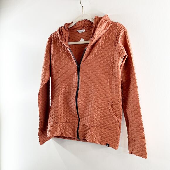 Booty by Brabants Chrome Full Zip Hoodie Jacket & Leggings Workout Set Orange - Picture 10 of 11